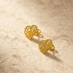 GOLD VERMEIL HEART OF YORKSHIRE STUD EARRINGS | 39362