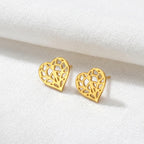 GOLD VERMEIL HEART OF YORKSHIRE STUD EARRINGS | 39362