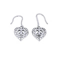 SILVER HANGING HEART OF YORKSHIRE DROP EARRINGS | 39379