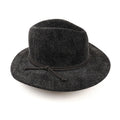 BLACK CHENILLE WINTER FEDORA