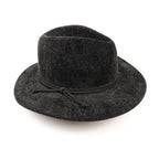 BLACK CHENILLE WINTER FEDORA
