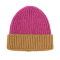 MAGENTA & COFFE BEANIE HAT
