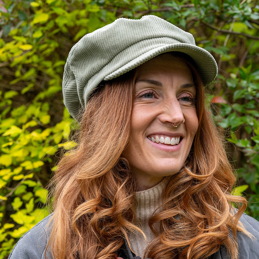 SAGE CORDUROY BAKER BOY HAT