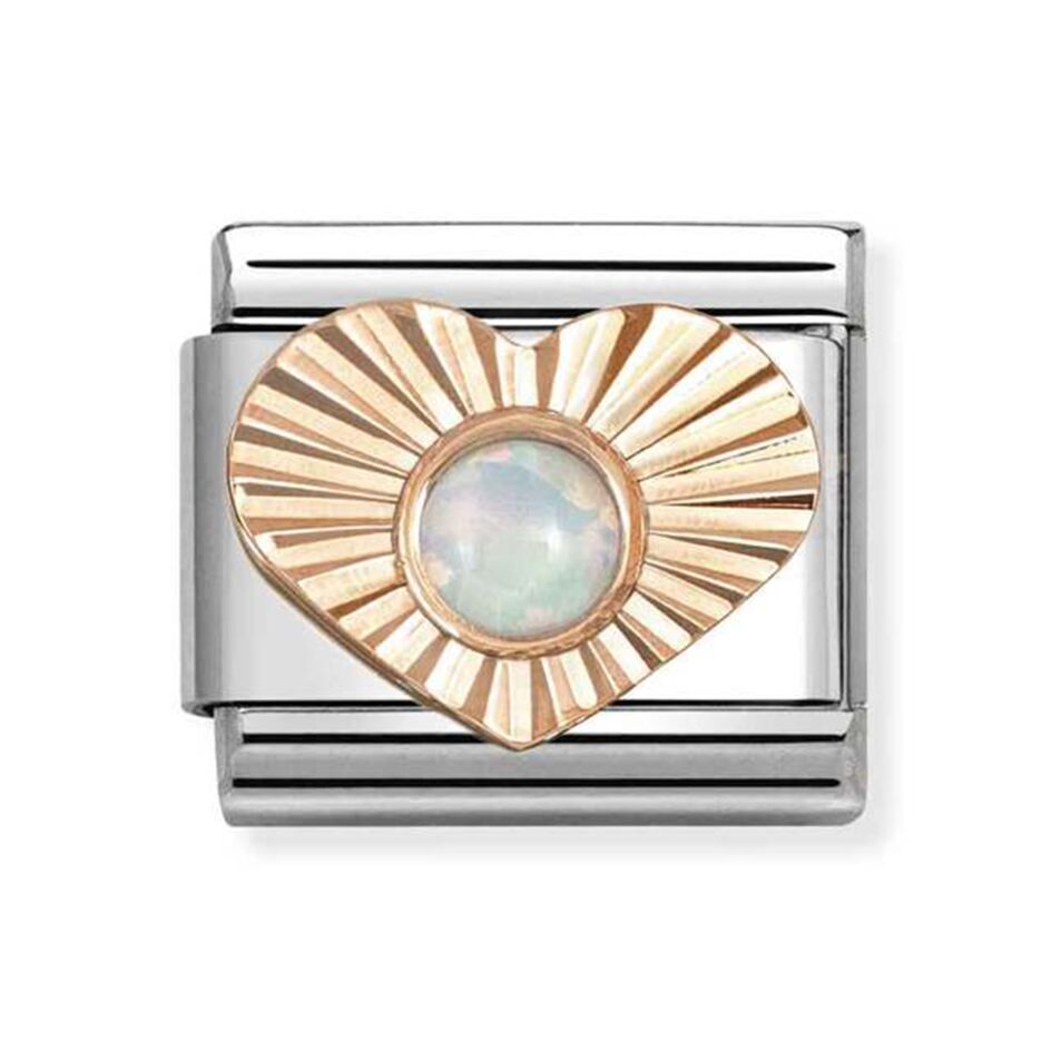 430516/07 NOM WHT OPAL - DC HEART STONES