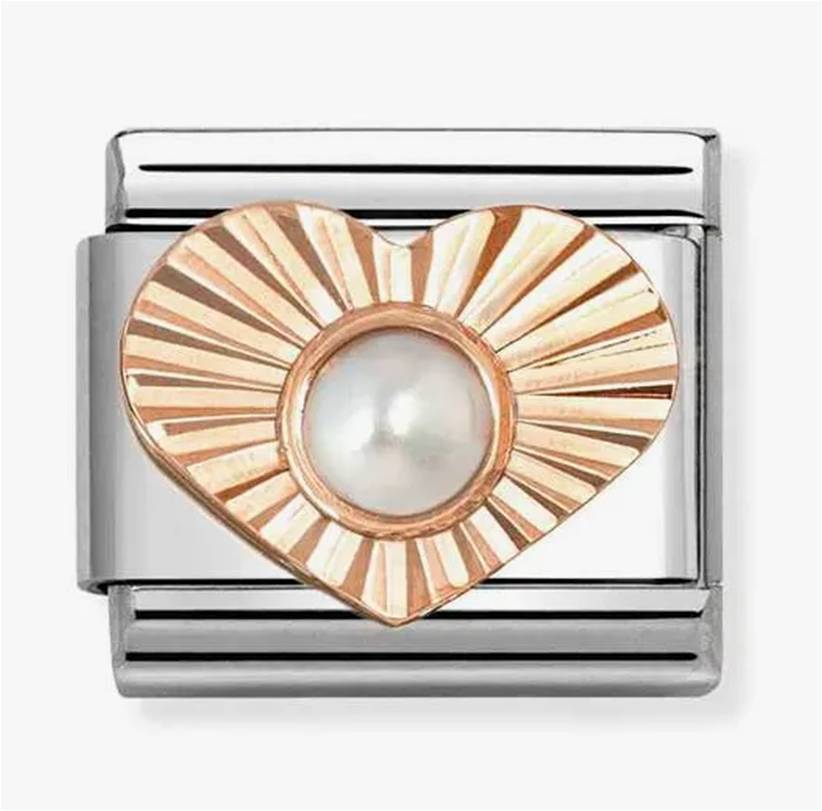 NOM WHT PEARL - DC HEART STONES