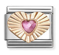 430610/003 NOM PINK CZ - DC HEART STONES