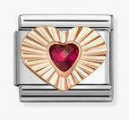 430610/005 NOM RED CZ - DC HEART STONES