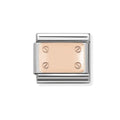 NOM ROSE GOLD PLATE WITH SCREWS