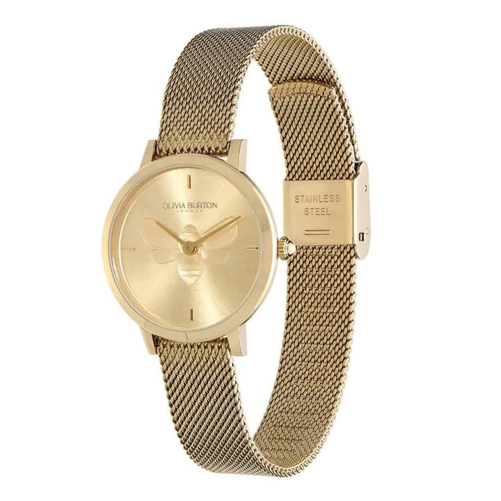 LDS GP OLIVIA B RND CHAMP BEE 28MM DL MESH BW