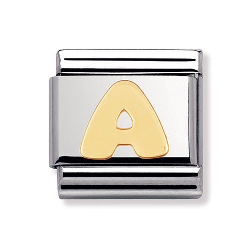 LETTER A GOLD NOM CHARM
