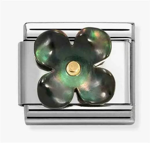 NOM FLOWER BLK MOTHER OF PEARL - ST SYMBOLS