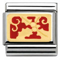 NOM HOLLY WITH RED ENAMEL - CHRISTMAS