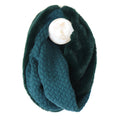 TEAL FAUX FUR & KNIT TWIST SNOOD