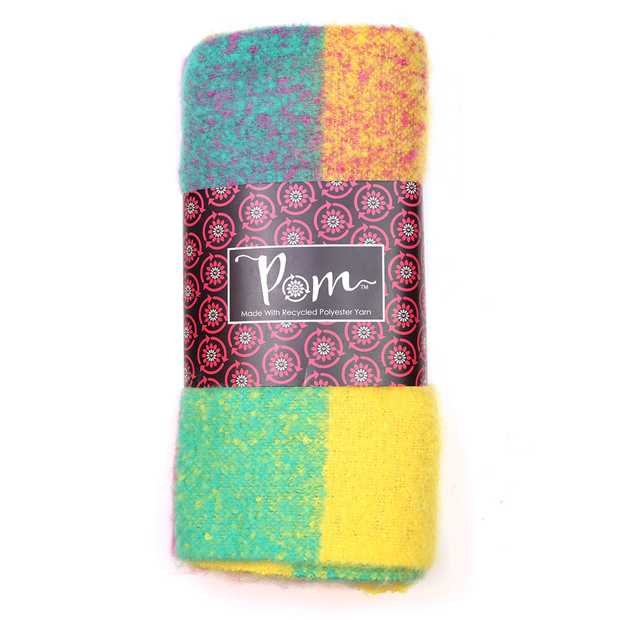 YELLOW & PINK MIX CHECK SCARF