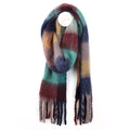 EARTHY MIX CHECK SCARF FLUFFY