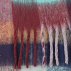 EARTHY MIX CHECK SCARF FLUFFY