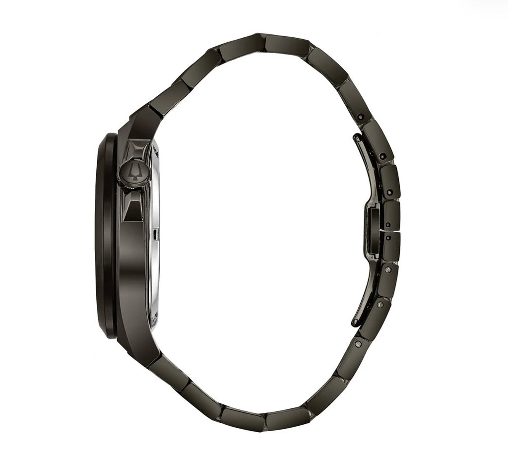 GNTS SS BLK PVD RND SKLELETON DL. AUTO BW