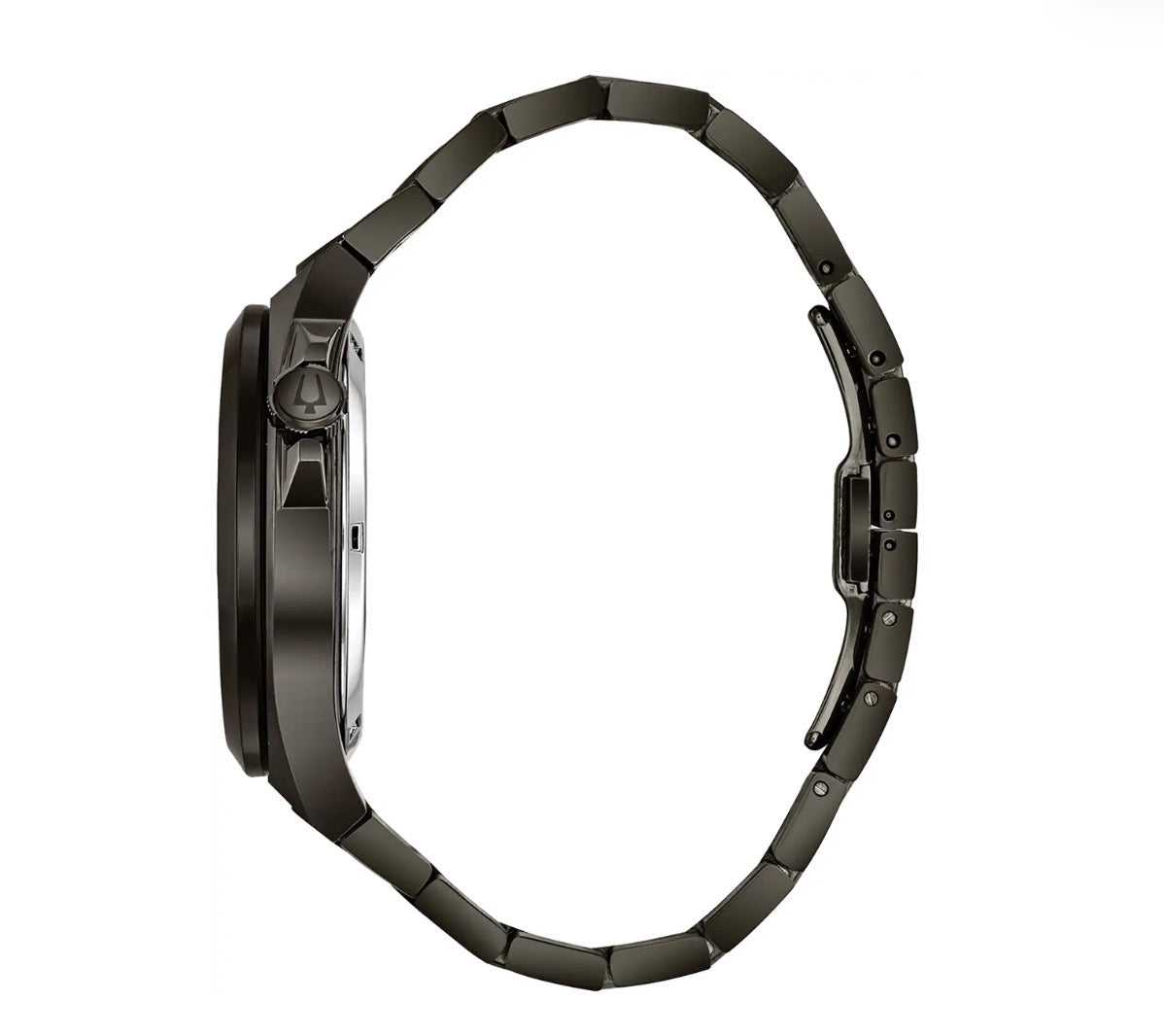 GNTS SS BLK PVD RND SKLELETON DL. AUTO BW