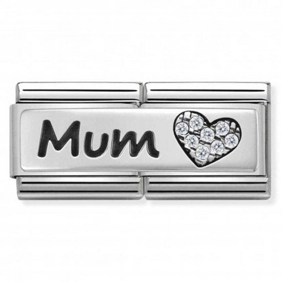 NOM CZ DOUBLE SYMBOLS CZ HEART MUM