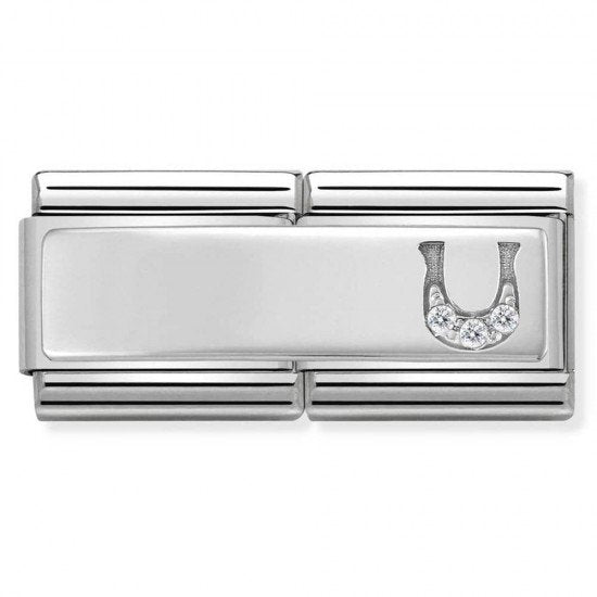 NOM CZ DOUBLE CZ HORSESHOE - DOUBLE
