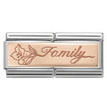 NOM RG FAMILY WITH FLOWER DOUBLE ENGRAVED