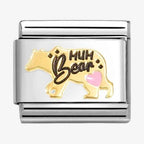NOM MUM PINK HEART BEAR ENAMEL - SYMBOLS