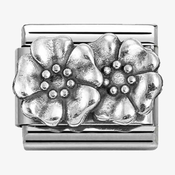 NOM SILV SH. 2 RELIEF FLOWERS - OXID SYMBOLS