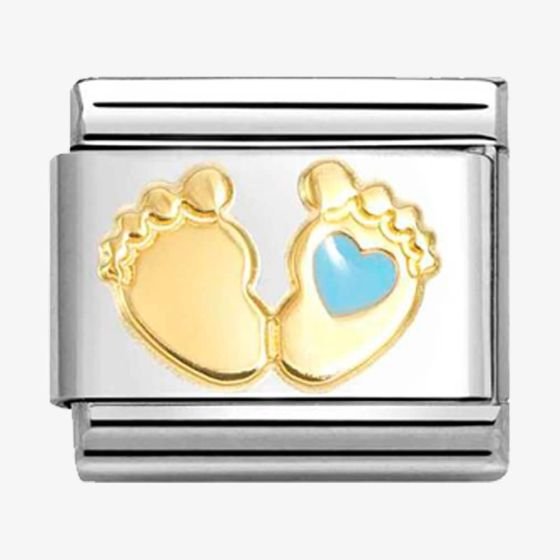 030272/86 NOM BLUE HEART FOOT ENAMEL - SYMBOLS