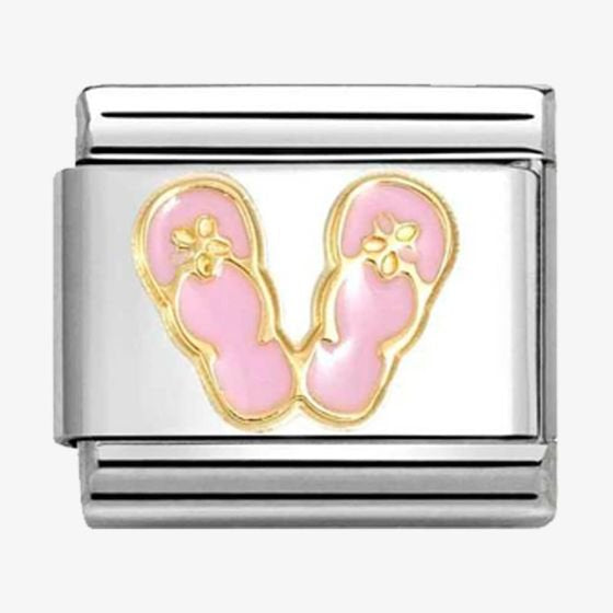 NOM PINK FLIP FLOPS ENAMEL - SYMBOL