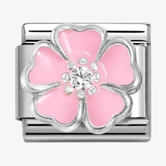 NOM SILV CZ PNK PEACH BLOSSOM - SYMBOLS