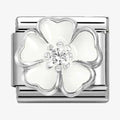 NOM SILV CZ WHT PEACH BLOSSOM - SYMBOLS