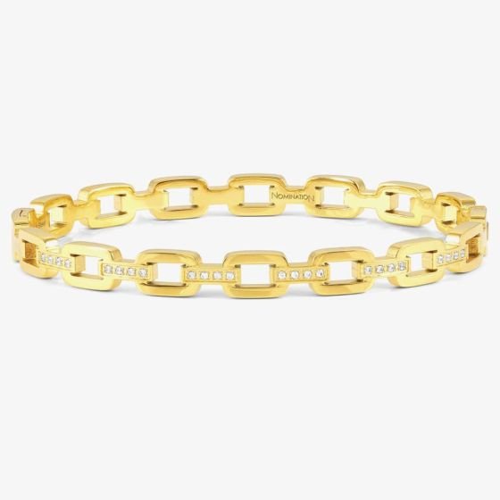 NOM GP SS CHAIN WHT CZ SML - PRETTY BANGLES