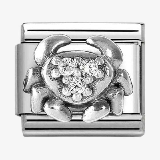 NOM SILV CZ CANCER - ZODIAC RELIEF