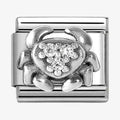 NOM SILV CZ CANCER - ZODIAC RELIEF