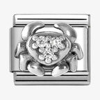 NOM SILV CZ CANCER - ZODIAC RELIEF
