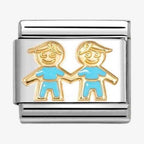 NOM BROTHERS BLU ENAMEL - SYMBOLS