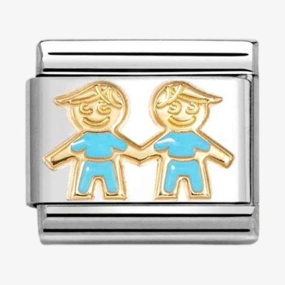 NOM BROTHERS BLU ENAMEL - SYMBOLS