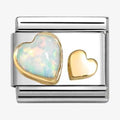 NOM OPAL HEART & 18YG HEART - SYMBOLS CZ