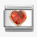 NOM RED HEART ROSE GOLD - HEART FACET ST