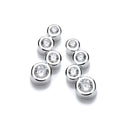 SILV & CZ BUBBLES DROP EARRINGS