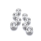 SILV & CZ BUBBLES DROP EARRINGS