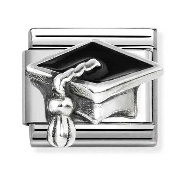 NOM BLK GRADUATION HAT SILV SH. - SYMBOLS