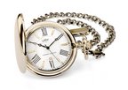 GENTS LIMIT GP RND WHT DL. POCKET WATCH & CHAIN