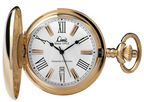 GENTS LIMIT GP RND WHT DL. POCKET WATCH & CHAIN