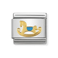 NOM GOLD BLUE ROCKING HORSE - DAILY LIFE FUN