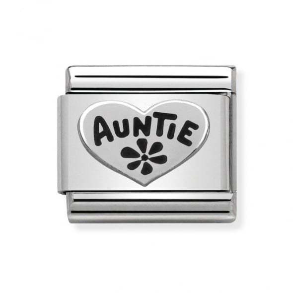 NOM AUNTIE HEART SILV SHINE - OXIDISED SYMBOLS