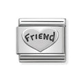 NOM FRIEND HEART SILV SHINE - OXIDISED SYMBOLS