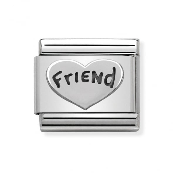 NOM FRIEND HEART SILV SHINE - OXIDISED SYMBOLS