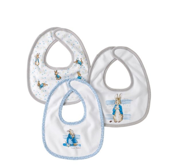 PETER RABBIT SET OF 3 BIBS