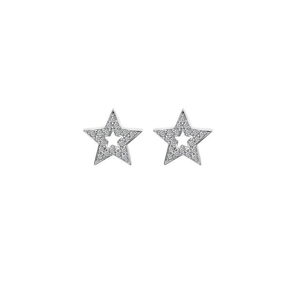 SILV STAR EARRINGS HOT DIAMONDS MICRO B